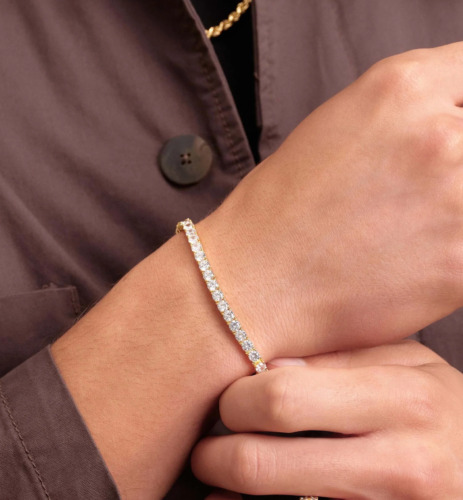 Bracciale tennis placcato - tennis, oro
