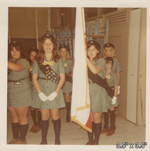 Ragazza scout color guard - ragazza,