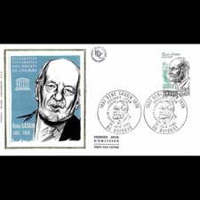 FDC soie - René Cassin -