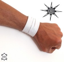 POLSINO BRACCIALE UOMO DONNA VERA PELLE SU MISURA ARTIGIANALE Salento! Fold 50 b
