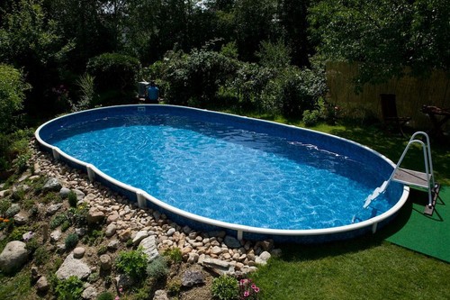 Piscina parete acciaio - in,