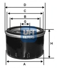 Filtro olio ufi 169 alfa - olio,