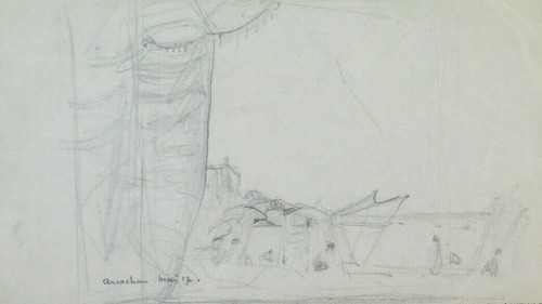 Antico disegno paesaggio - antico,