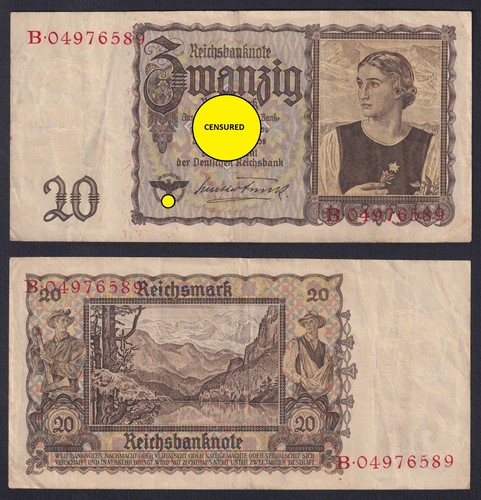Banconota germania - germania, 20