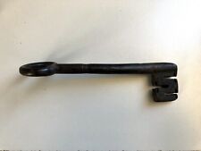 GRANDE CHIAVE ANTICA ferro battuto '800 MAPPA serratura FORZIERE Italy KEY PORTA