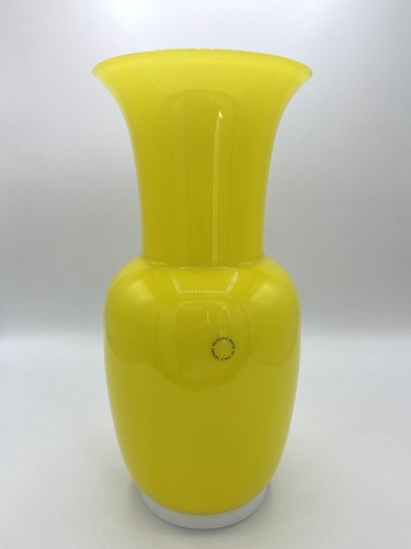 Venini vaso opalino giallo - venini,