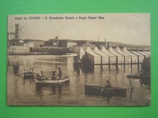 TOSCANA : LIVORNO (LI) SALUTI - R. ACCADEMIA NAVALE E BAGNI ACQUA VIVA ANNO 1911