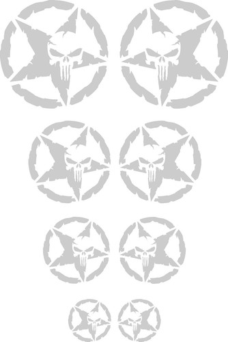 Aufkleber totenkopf set - aufkleber,