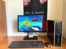 POSTAZIONE COMPLETA PC HP CON 8GB SSD 128GB + HDD500GB MONITOR+ TASTIERA + MOUSE