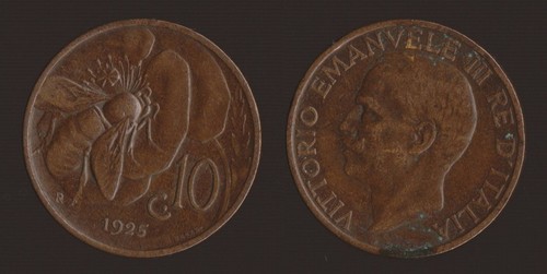 Centesimi 1925 ape - 10,