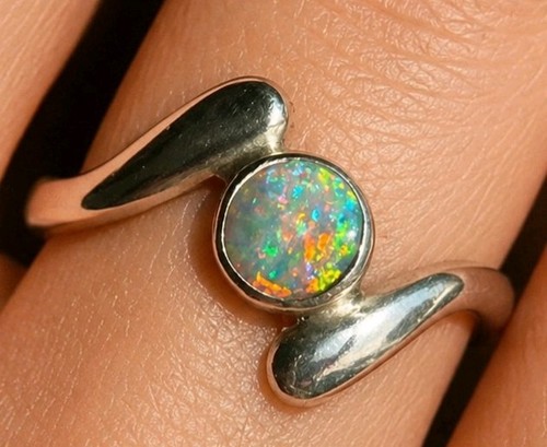 Sterling silver ring crystal - ring,,