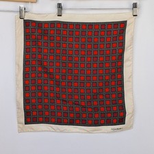 Foulard Yves Saint Laurent  in pura seta rosso 45x45cm