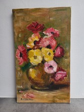 Dipinto Olio su Tela Mazzo di