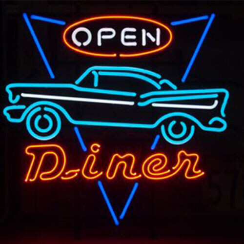 Insegna neon aperta diner - aperta,
