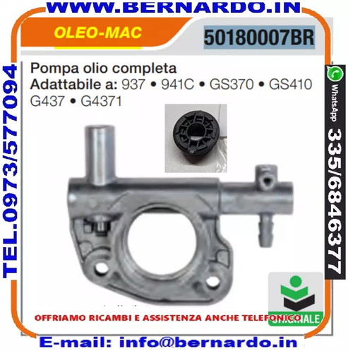 Pompa olio con vite fine - pompa, s.fine