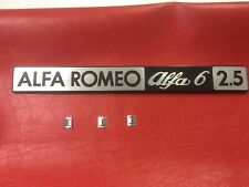 Ricambi Auto d'epoca scritta ALFA ROMEO Alfa6 2.5 nuova