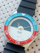Peter F orologio quartz Japan moonphase fase lunare (cal.Seiko) vintage NOS