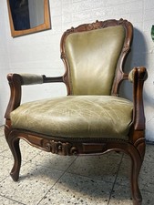 Poltrona antica imbottita con braccioli poltrona barocca poltrona camino pelle sedia vecchia