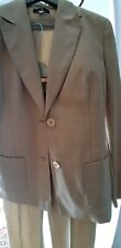 Tailleur donna giacca pantaloni completo ufficio  beije a quadretti taglia 44.