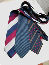3 X Cravatte Ties Seta Silk
