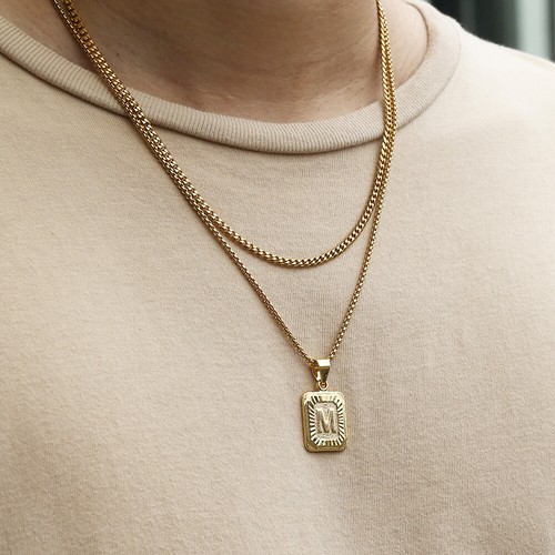 Set collana uomo acciaio - collana,
