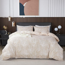 Set Copripiumino Matrimoniale Con Motivo Di Foglie Tropicali, 1 X Copripiumino 2