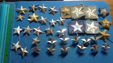 36 VECCHIE STELLETTE MILITARI VARI MODELLI E TIPOLOGIE UNIFORME AM EI MM