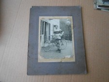 FOTOGRAFIA CICLISTA CON BICICLETTA ANNI 30/40