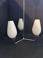 Lampada sospensione modernariato vintage space age no stilnovo vetro opale