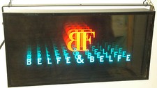 Vintage insegna luminosa pubblicità Belfe&Belfe moda anni'80 Arte Cinetica-LL