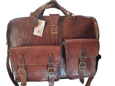 Valigia Uomo  Artigianale in Cuoio trattato Vintage Realizzata a Mano