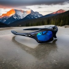 Occhiali da sole The Vintage Splice Gun montatura metallo/nero lenti blu Y2K