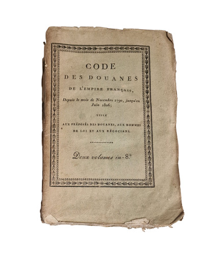 Libro antico code des douanes - code,