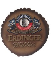 PUBBLICITA' IN FINTO TRONCO D'ALBERO - BIRRA ERDINGER -  CM. 36 X 36