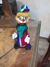 Pagliaccio in vetro murano altezza cm 21 circa