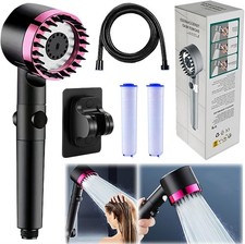 Drivse iondrops Soffione Doccia Filtrato con Portatile,Soffione Doccia ad Alta Pressione con...