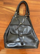 Borsa bauletto secchiello pelle nera originale vintage retrò