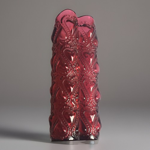 Vaso cuore amour - rosso, lalique