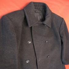 Cappotto doppio petto donna taglia 46 Sisley grigio 80% lana fodera viscosa cald