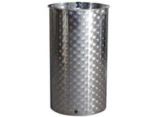 CONTENITORE ENOLOGICO FONDO A PENTOLA INOX AISI 304 SALDATO- - lt.300 ø mm.65...