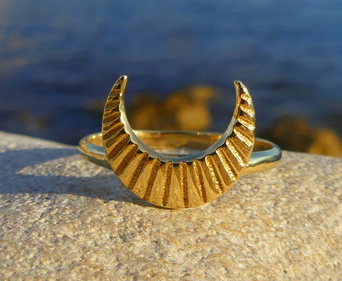 Anello ottone mezza - a, luna