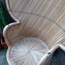 Poltrona Vintage In Vimini Anni 70