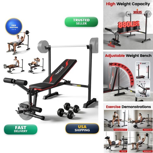 Yagud set panca pesi - pesi,, 880lbs