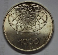 ITALIA REPUBBLICA 1970 1000 LIRE ROMA CAPITALE DA DIVISIONALE ZECCA FDC SIGILLAT