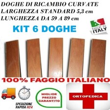 KIT 6 DOGHE DI RICAMBIO PER RETI LETTO IN LEGNO-TUTTE LE MISURE-LARGHEZZA 5.3 cm