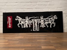 Striscione pubblicitario Levis plexiglass insegna jeans pubblicità negozio inventario