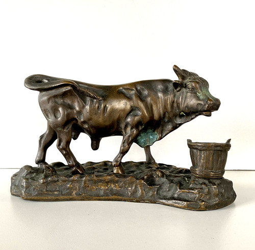 Antica scultura toro mastello - antica,