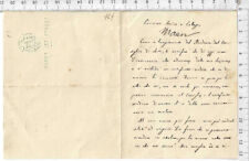ACHILLE MAURI FOTOGRAFO SENATORE SCRITTORE PATRIOTA_LETTERA AUTOGRAFA 1881