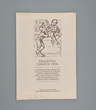 Dialetto Lingua Viva Libro Convegno Consulta Ligure Dialetti Liguria Genova 1993