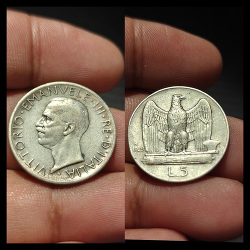 Italy lire 1929 silver - italy,